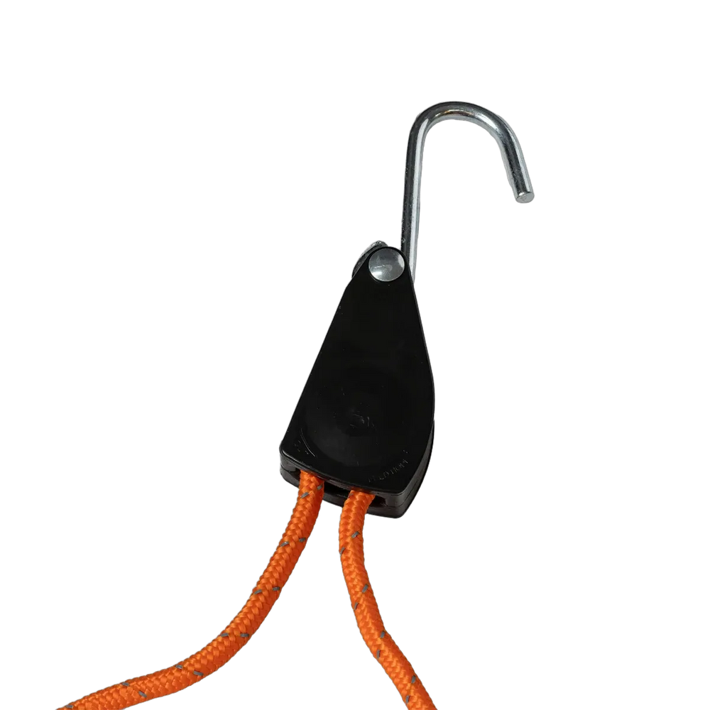 Tuff Terrain 6mm x 2.4m Rope Ratchet Tie Down - Twin Pack