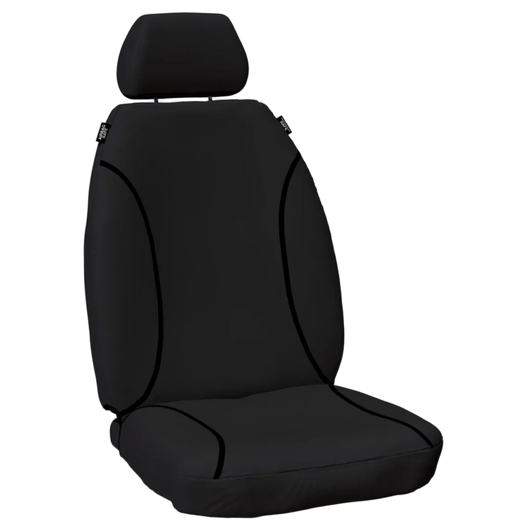 Tuff Terrain Canvas Black Seat Covers to Suit Holden Colorado RG LX LT Dual Cab 09/13-08/14 FRONT