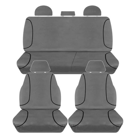 Tuff Terrain Canvas Grey Seat Covers to Suit Isuzu D-Max Dual Cab TFR LS-Terrain 02/18-05/2020 FRONT/REAR