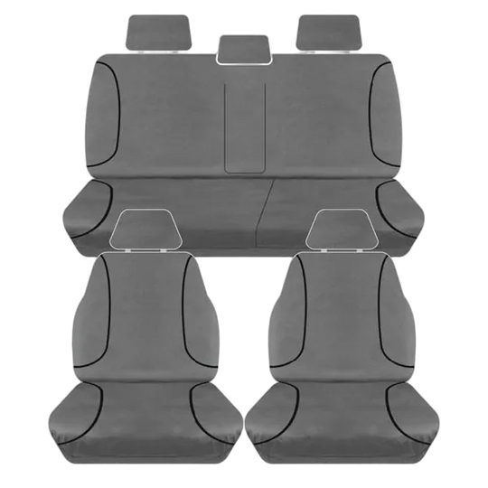 Tuff Terrain Canvas Grey Seat Covers to Suit Isuzu D-Max Dual Cab LS LS-U LS-M 05/12-05/2020 FRONT/REAR