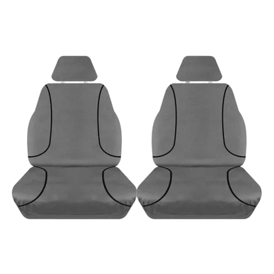 Tuff Terrain Canvas Grey Seat Covers to Suit Holden Colorado RG Space Cab All Badges 12-On FRONT