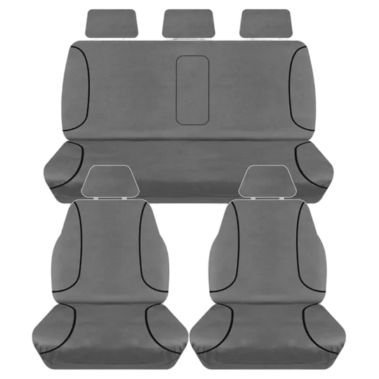 Tuff Terrain Canvas Grey Seat Covers to Suit Ford Ranger PX Dual Cab All Badges