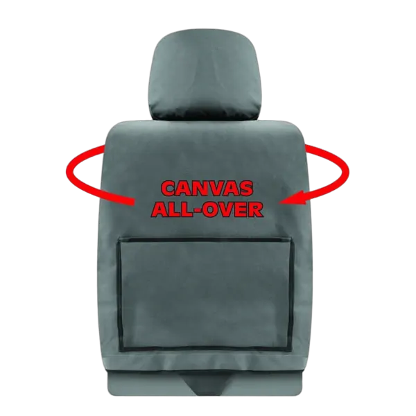 Tuff Terrain Canvas Grey Seat Covers to Suit Isuzu D-Max Single Cab All Badges 05/12-2020 FRONT