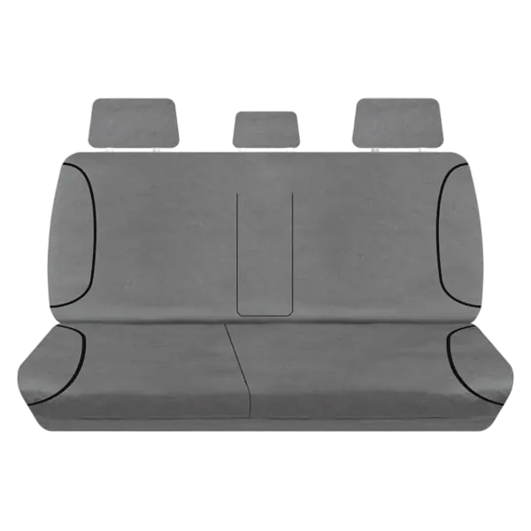 Tuff Terrain Canvas Black Seat Covers to Suit Toyota Hilux SR SR5 Dual Cab 07/15-On FRONT/REAR