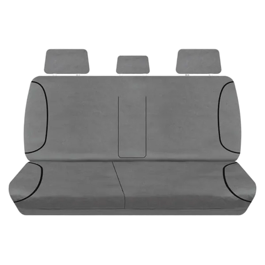 Tuff Terrain Canvas Grey Seat Covers to Suit Toyota Hilux SR SR5 Dual Cab 07/15-On FRONT/REAR