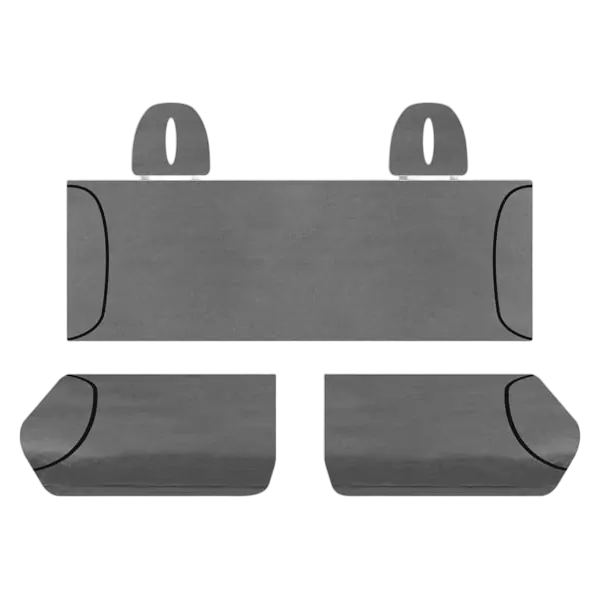 Tuff Terrain Canvas Grey Seat Covers to Suit Toyota Hilux Workmate SR SR5 Extra Cab 07/15-On FRONT/REAR