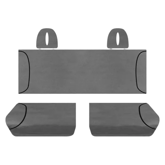 Tuff Terrain Canvas Grey Seat Covers to Suit Toyota Hilux Workmate SR SR5 Extra Cab 07/15-On FRONT/REAR