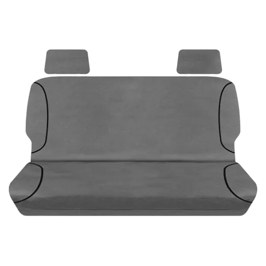 Tuff Terrain Canvas Grey Seat Covers to Suit Toyota Landcruiser Wagon (VDJ76) Double Cab 07-On FRONT