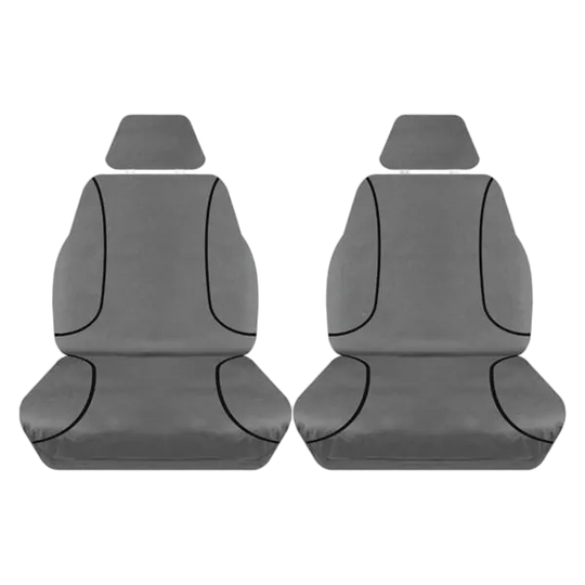 Tuff Terrain Canvas Grey Seat Cover to Suit Toyota HiAce LWB Crew Van 14-On FRONT