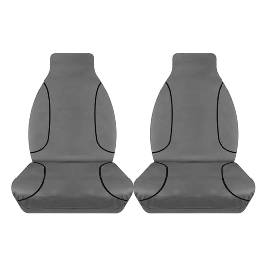 Tuff Terrain Canvas Grey Seat Covers to Suit Toyota Hilux Workmate SR Single Cab Bucket Seats 05/05-06/11 FRONT