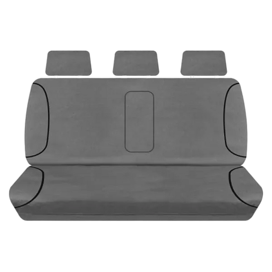 Tuff Terrain Canvas Grey Seat Covers to Suit Mitsubishi Triton (MN) GLX GLX-R GL-R Dual Cab 12/12-15 FRONT/REAR