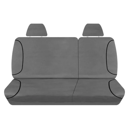 Tuff Terrain Canvas Grey Seat Covers to Suit Nissan Navara D40 ST Dual Cab 11/11-15 REAR