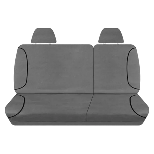 Tuff Terrain Canvas Grey Seat Covers to Suit Nissan Navara D40 ST Dual Cab 11/11-15 REAR
