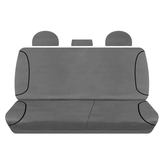 Tuff Terrain Canvas Grey Seat Covers to Suit Isuzu D-Max Dual Cab 4X2 SX 14-20 REAR