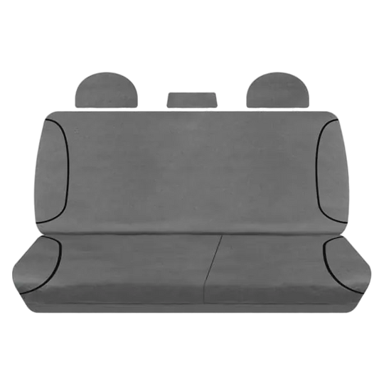 Tuff Terrain Canvas Grey Seat Covers to Suit Isuzu D-Max Dual Cab 4X2 SX 14-20 REAR
