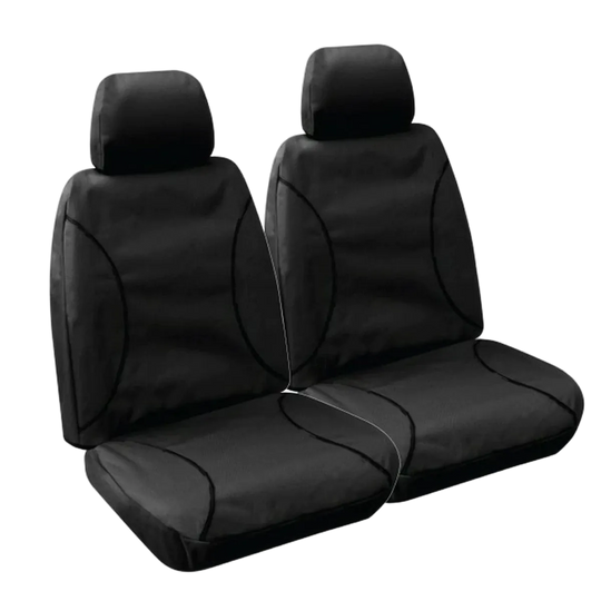 Tuff Terrain Canvas Grey Seat Covers to Suit Isuzu D-Max Dual Cab 4X4 SX 14-20 REAR