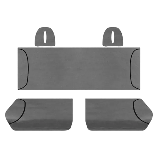 Tuff Terrain Canvas Grey Seat Covers to Suit Toyota Hilux Workmate SR SR5 Extra Cab 07/15-On REAR