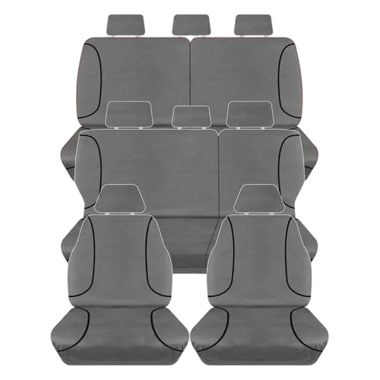 Tuff Terrain Canvas Black Seat Covers to Suit Toyota Landcruiser 200 Series Wagon GXL 8 Seater 07/09-On MIDDLE