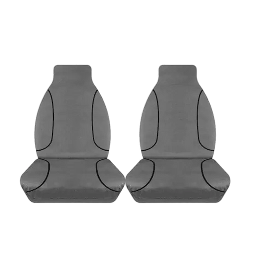 Tuff Terrain Canvas Grey Seat Cover to Suit Toyota HiAce LWB SLWB Van Bucket Seats 14-On FRONT