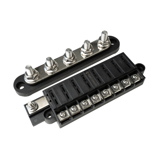 Tuff Terrain Fuse Block 8 Way Positive &amp; 150A 5 terminal Negative Bussbar Bundle