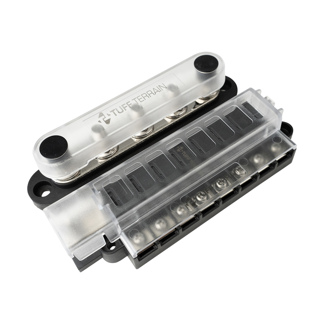Tuff Terrain Fuse Block 8 Way Positive &amp; 150A 5 terminal Negative Bussbar Bundle