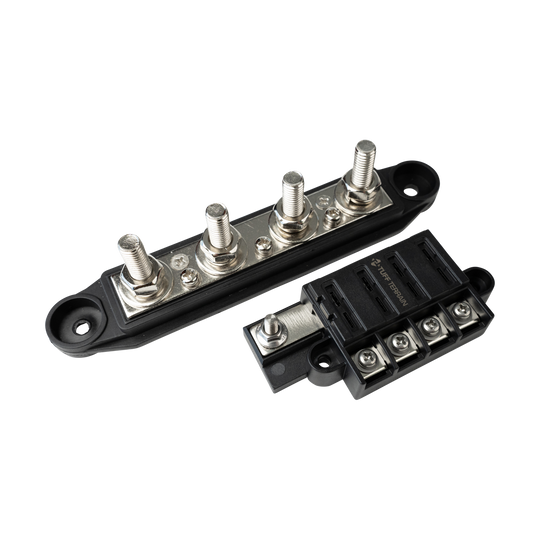 Tuff Terrain Fuse Block 4 Way Positive &amp; 250A 4 terminal Negative Bussbar Bundle