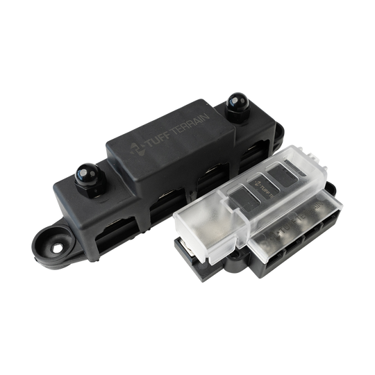 Tuff Terrain Fuse Block 4 Way Positive &amp; 250A 4 terminal Negative Bussbar Bundle