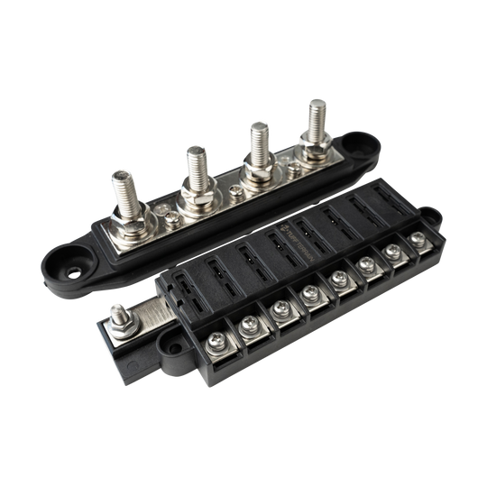 Tuff Terrain Fuse Block 8 Way Positive &amp; 250A 4 terminal Negative Bussbar Bundle