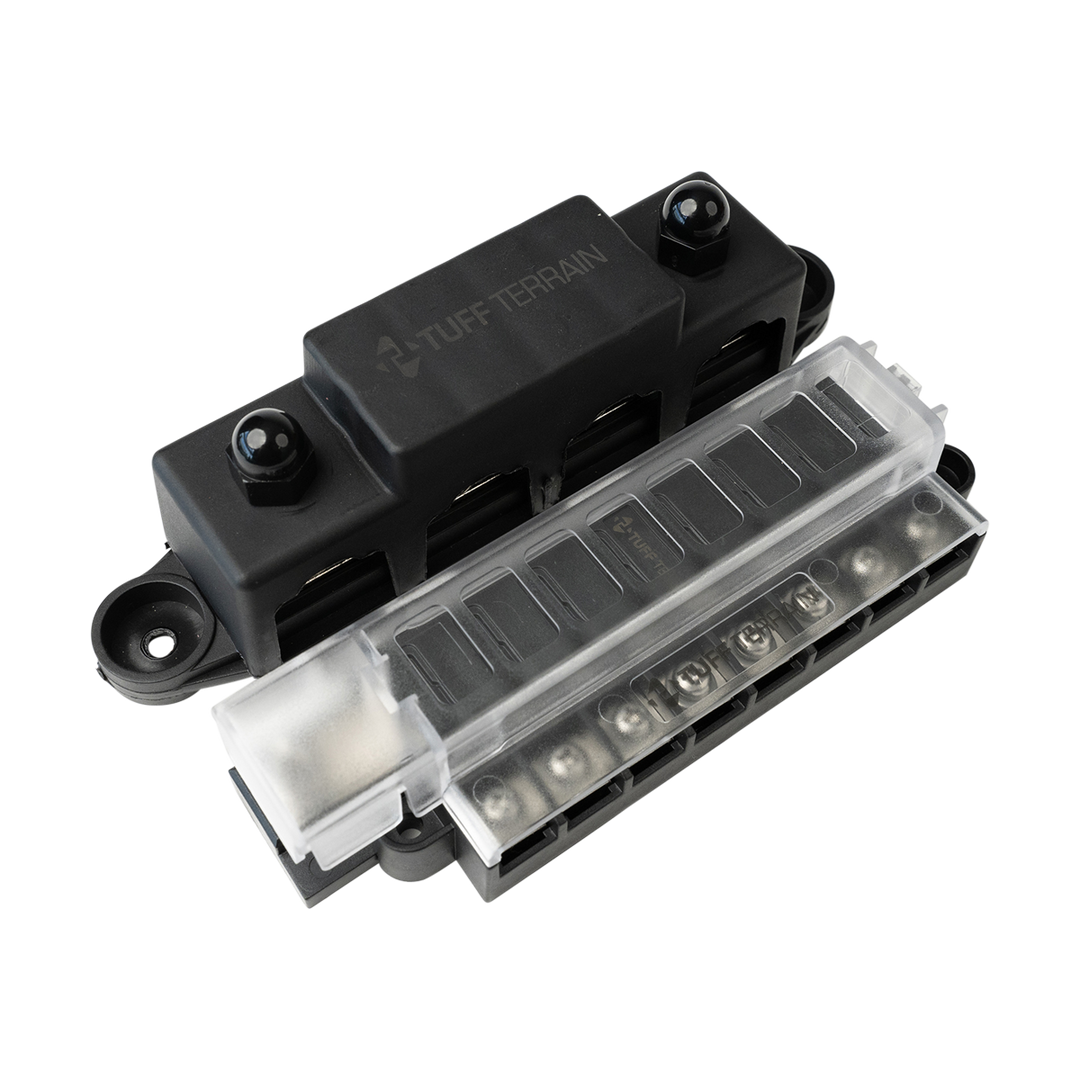 Tuff Terrain Fuse Block 8 Way Positive &amp; 250A 4 terminal Negative Bussbar Bundle