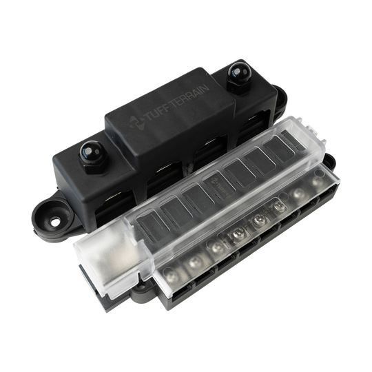 Tuff Terrain Fuse Block 8 Way Positive &amp; 250A 4 terminal Negative Bussbar Bundle