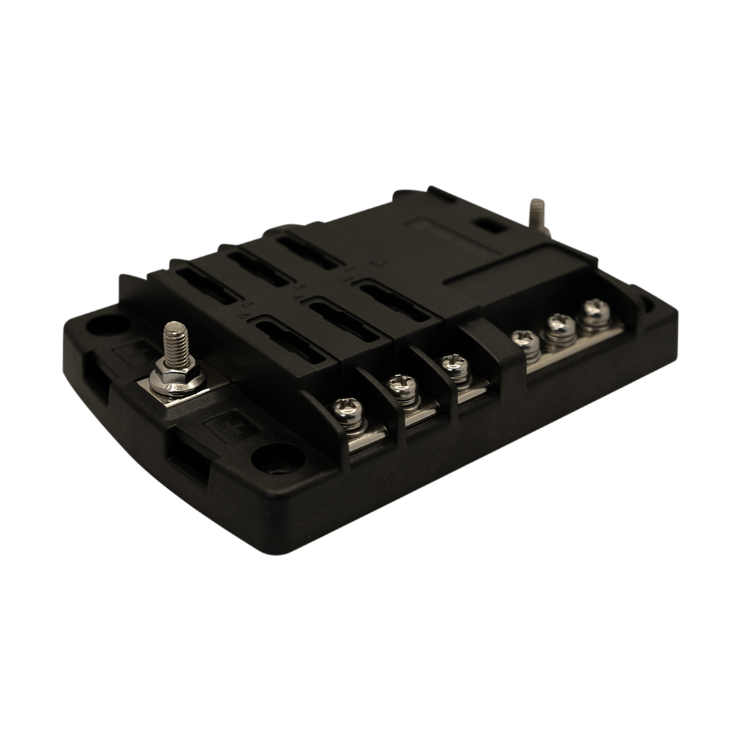 Tuff Terrain ST Blade Fuse Block - 6 Circuits with Negative Bus and Cover