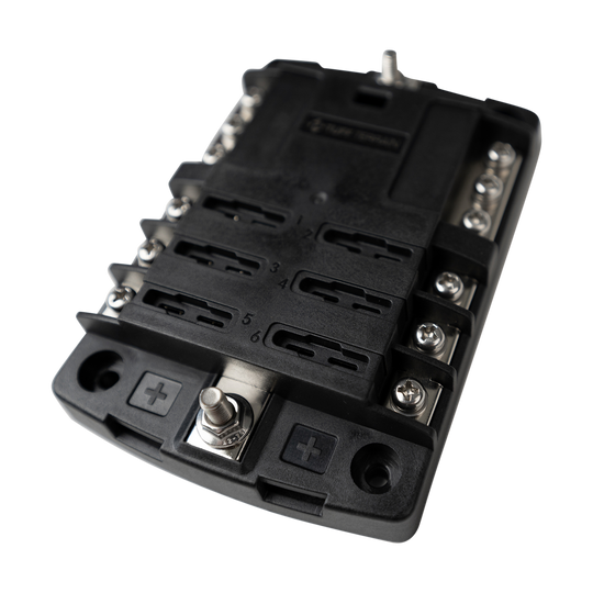Tuff Terrain ST Blade Fuse Block - 6 Circuits with Negative Bus and Cover