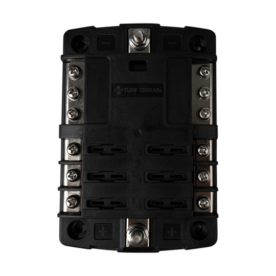 Tuff Terrain ST Blade Fuse Block - 6 Circuits with Negative Bus and Cover