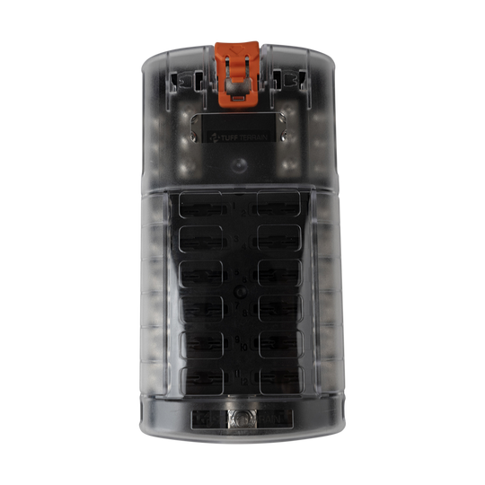 Tuff Terrain ST Blade Fuse Block - 12 Circuits with Negative Bus and Cover