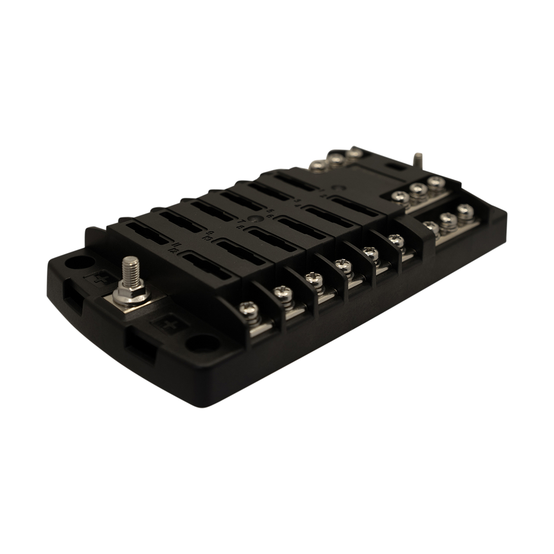 Tuff Terrain ST Blade Fuse Block - 12 Circuits with Negative Bus and Cover
