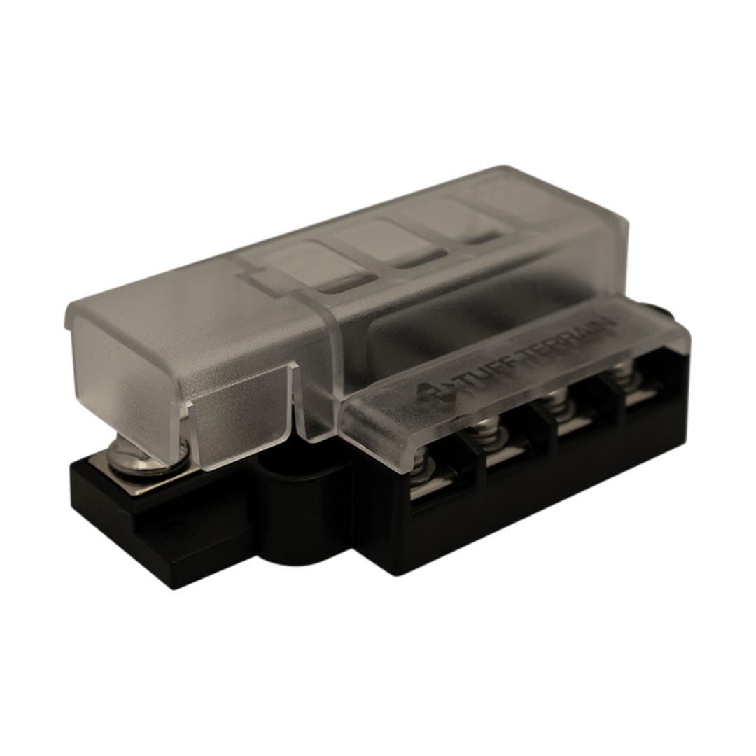 Tuff Terrain Fuse Block 4 Way Positive with Cover and Label Kit