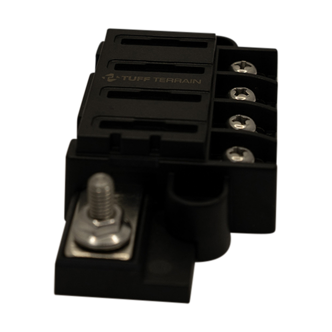 Tuff Terrain Fuse Block 4 Way Positive with Cover and Label Kit