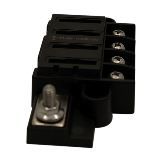 Tuff Terrain Fuse Block 4 Way Positive with Cover and Label Kit
