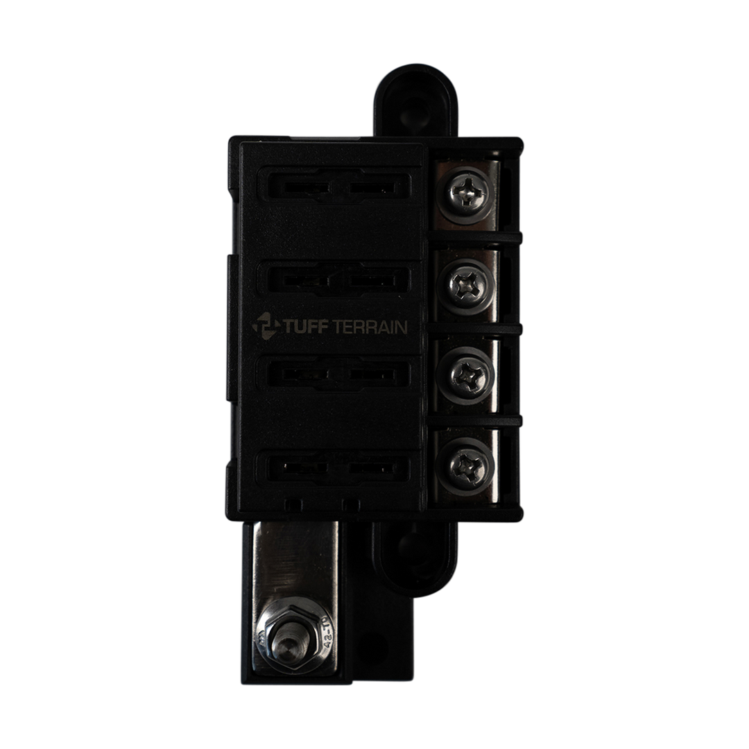 Tuff Terrain Fuse Block 4 Way Positive with Cover and Label Kit