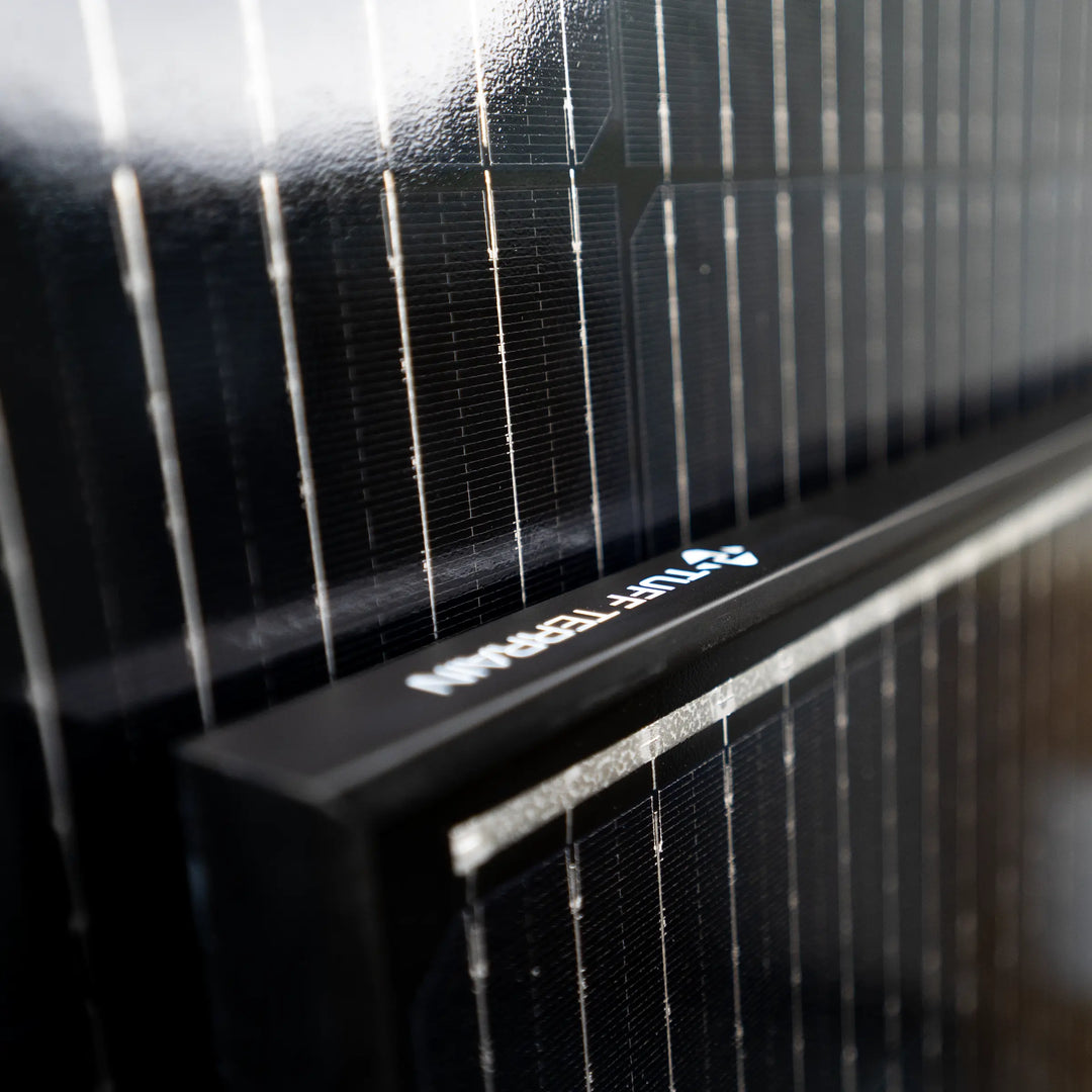 Tuff Terrain 12v 200w Monocrystalline Solar Panel Black - 1400 x 700 x 22mm