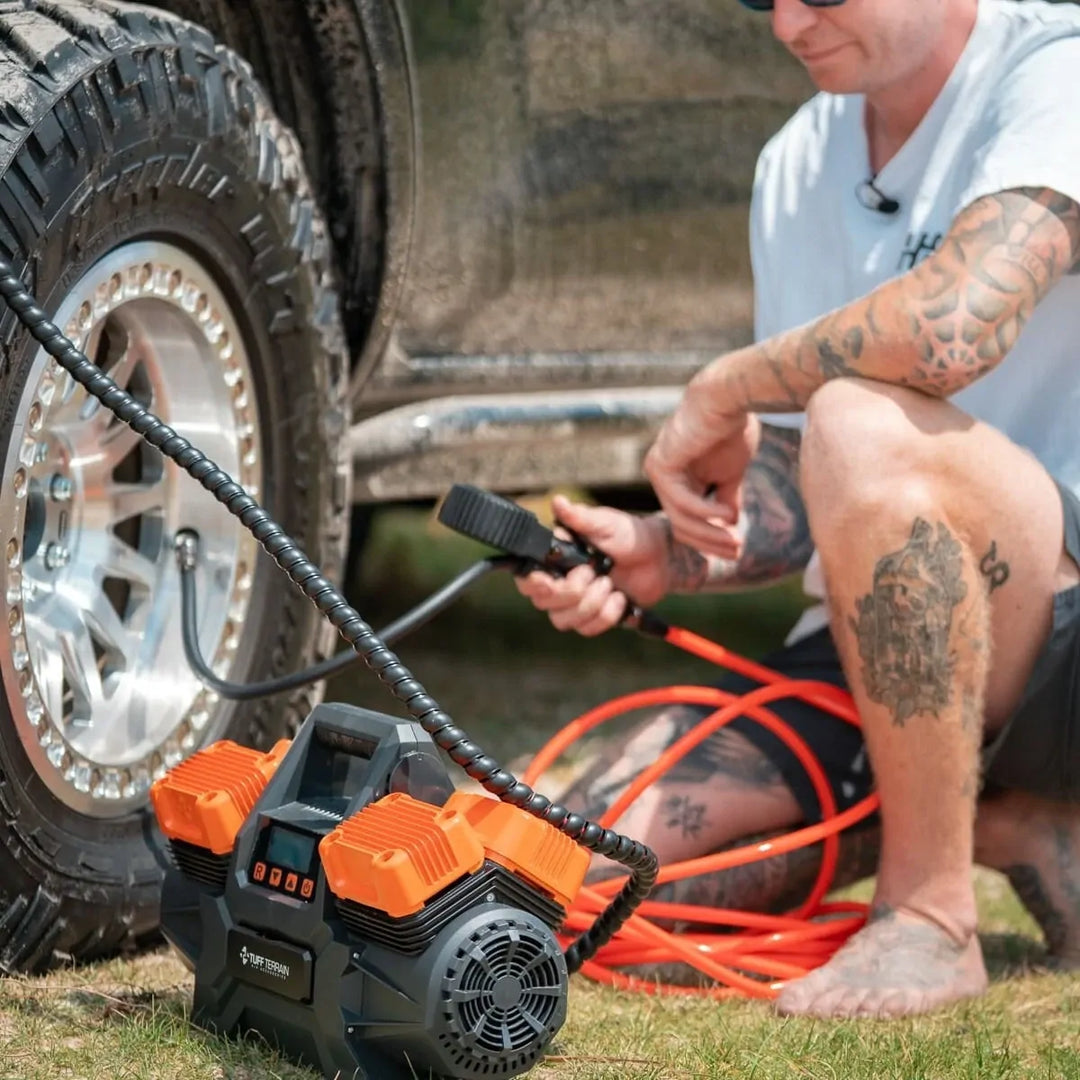 Tuff Terrain V4 High Output Air Compressor with Digital Gauge