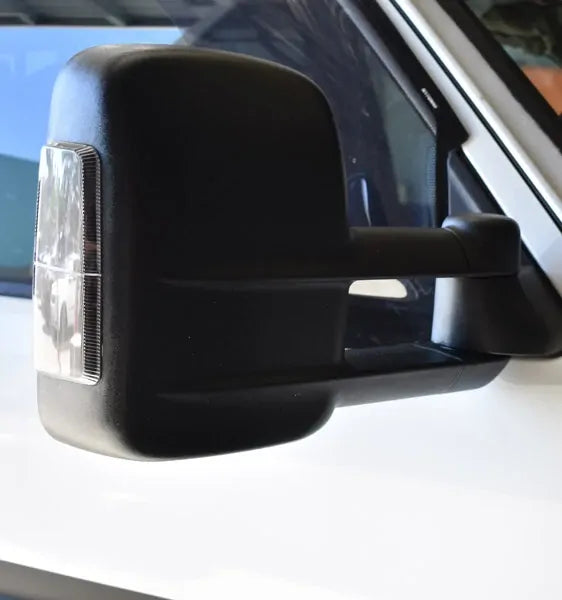 Extendable Towing Mirrors For Holden Colorado RG 12-on &amp; Isuzu D-Max 13-20 - Black