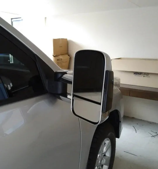 Extendable Towing Mirrors For Toyota Hilux 2015 - 2022 - Chrome