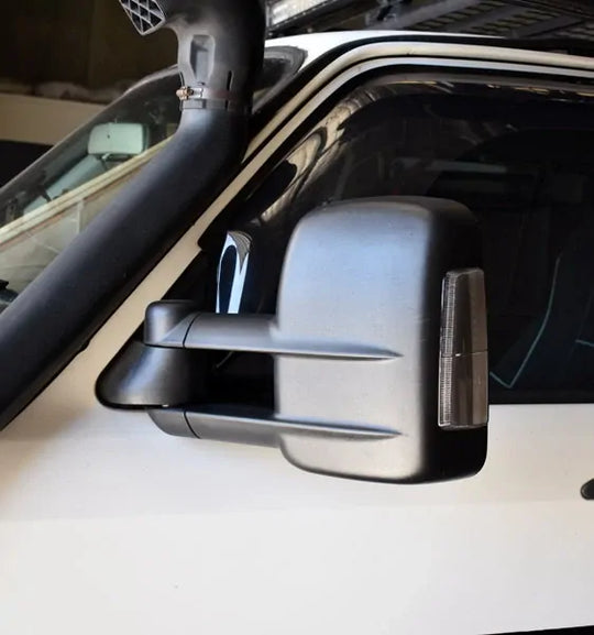 Extendable Towing Mirror For Toyota Landcruiser 100 Series 1998-07 - Black