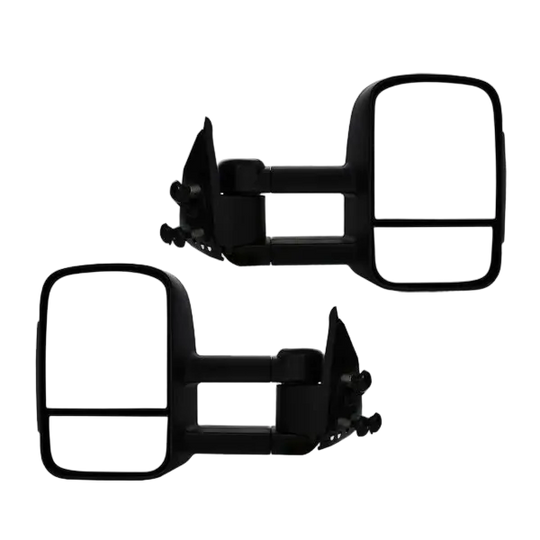 Extendable Towing Mirrors For Toyota Landcruiser 200 Series 2007-11 - Black