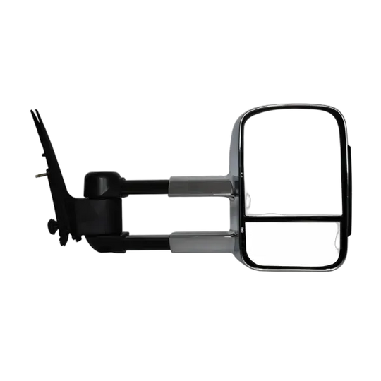Extendable Towing Mirrors to suit Toyota Landcruiser 300 Series - Electric, Chrome, Power Fold, BSM &amp; Indicator