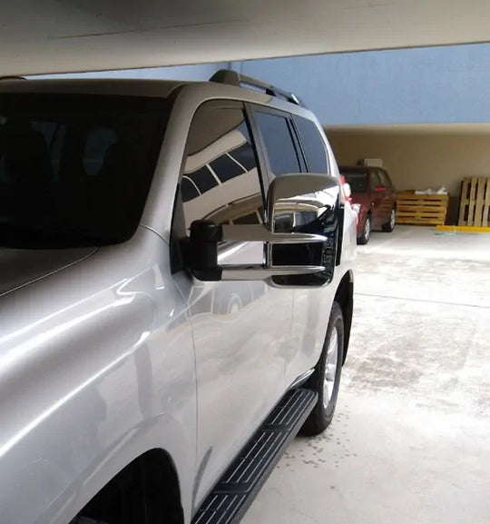 Extendable Towing Mirrors For Land Rover Discovery 3 &amp; 4 - Chrome