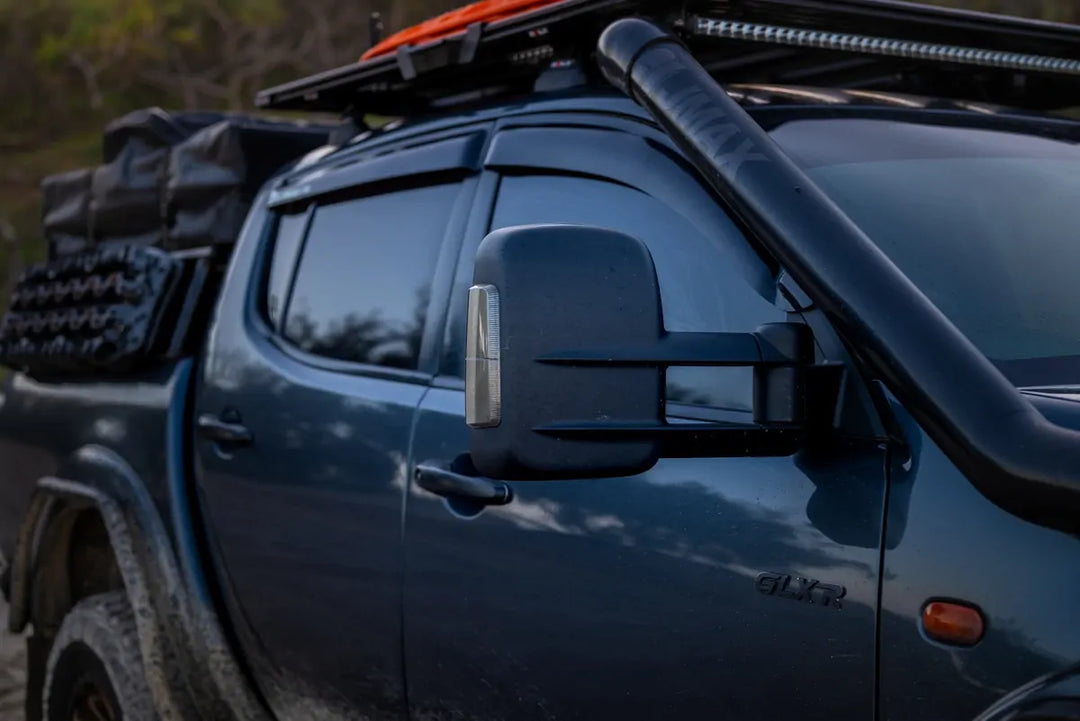 Extendable Towing Mirrors For Mitsubishi Triton MN/ML 2005-2015 - Black (excl. GLX-R)