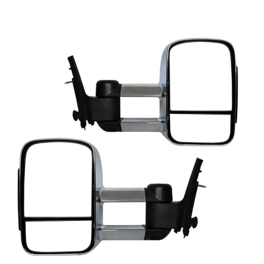 Extendable Towing Mirrors For Nissan Navara D40 05-15/Pathfinder 05-11 - Chrome