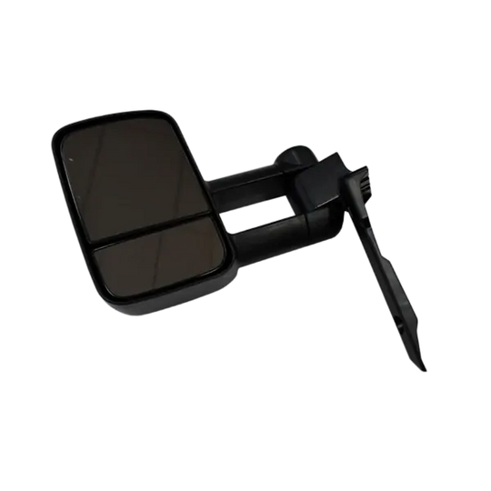 Extendable Towing Mirrors For Toyota Landcruiser 75, 76, 78 &amp; 79 Series - Black/Electric